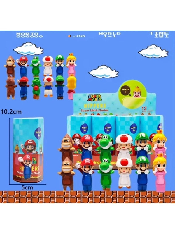 Sonny Angel Super Mario Serisi Model Figür Blind Box Telefon Tablet Ekran Aksesuarı