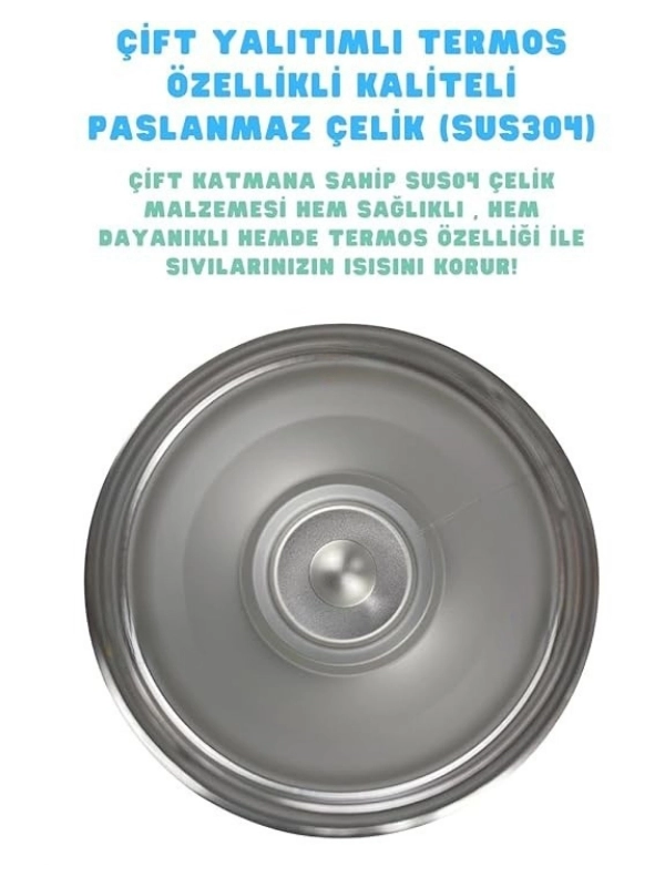 Vagonlife 800ml Desenli Pipetli Çift Kullanım Tumbler Mug Paslanmaz Çelik Termos VGN-8138 Pembe-Mavi-Sarı