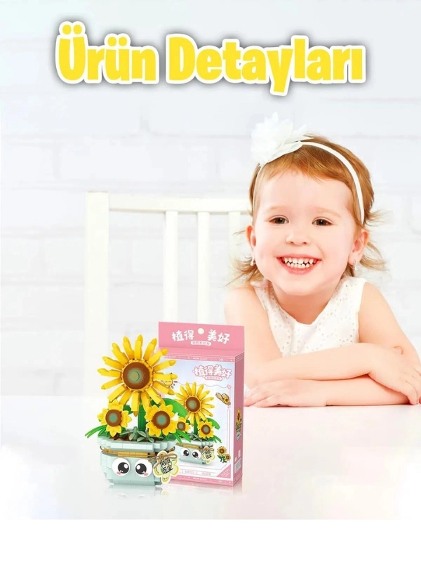 Vagon Life LOZ Micro Block Serisi Çiçek Buketi Lego Seti 320 Parça Oyuncak Yapım Seti FFLZ-8840
