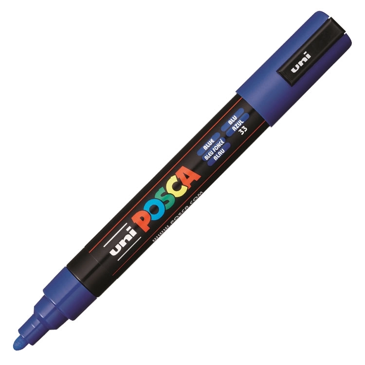Uni Posca Pc-5m Boyama Markörü 1.8-2.5 Mm Lacivert Kalem