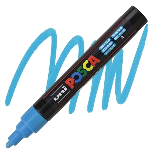 Uni Posca Pc-5m Boyama Markörü 1.8-2.5 Mm Mavi Kalem