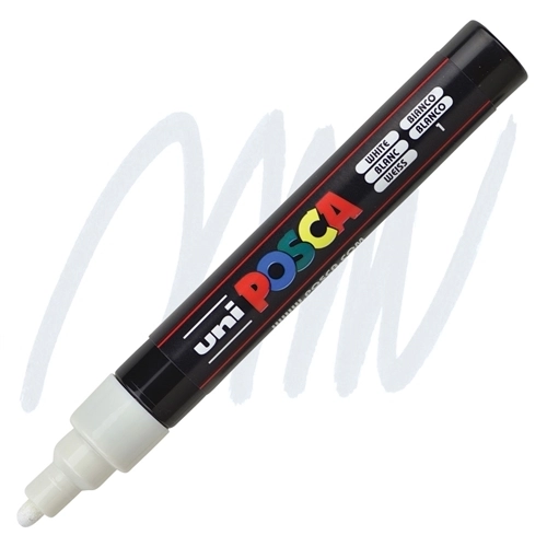 Uni Posca Pc-5m Boyama Markörü 1.8-2.5 Mm Beyaz Kalem