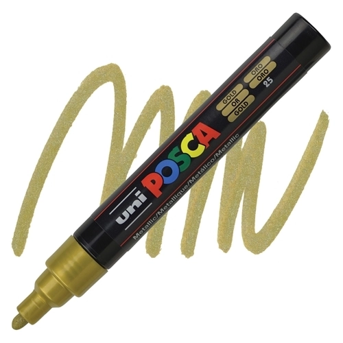 Uni Posca Pc-5m Boyama Markörü 1.8-2.5 Mm Altın Kalem