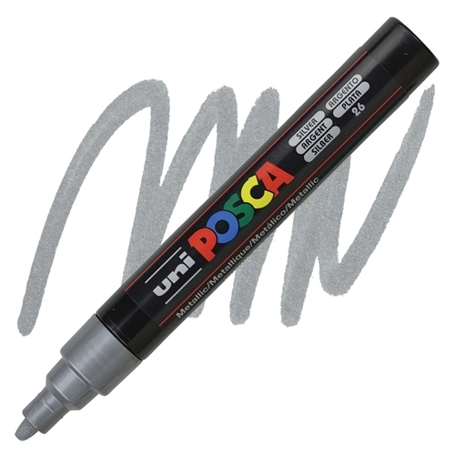 Uni Posca Pc-5m Boyama Markörü 1.8-2.5 Mm Gümüş Kalem