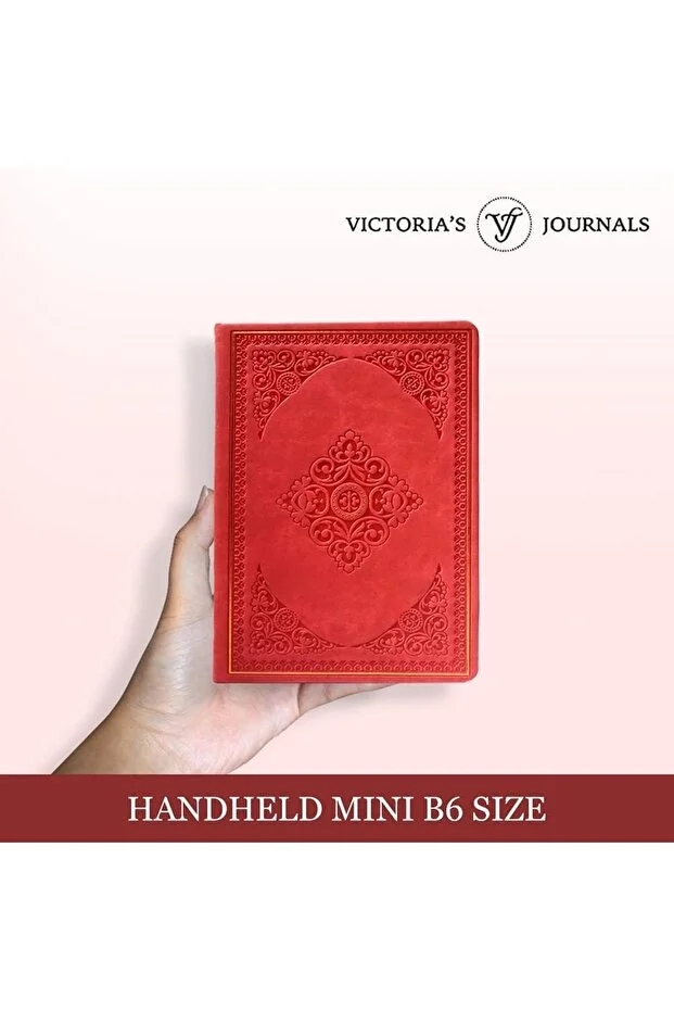 Victoria’s Journals Vintage Old Book Lined Journal Defter 12x17 cm 80 gr 160 Yaprak Çizgili Kırmızı 1187