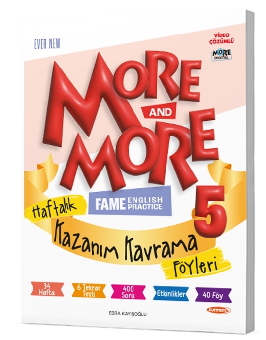 MORE & MORE ORTAOKUL 5.SINIF HAFTALIK KAZANIM KAVRAMA FÖYLERİ (40 FÖY)