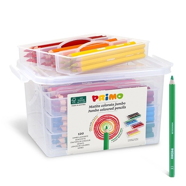 Primo Jumbo Altıgen Boya Kalemi Okul Seti 12 Renk 120 Adet 5,5 mm