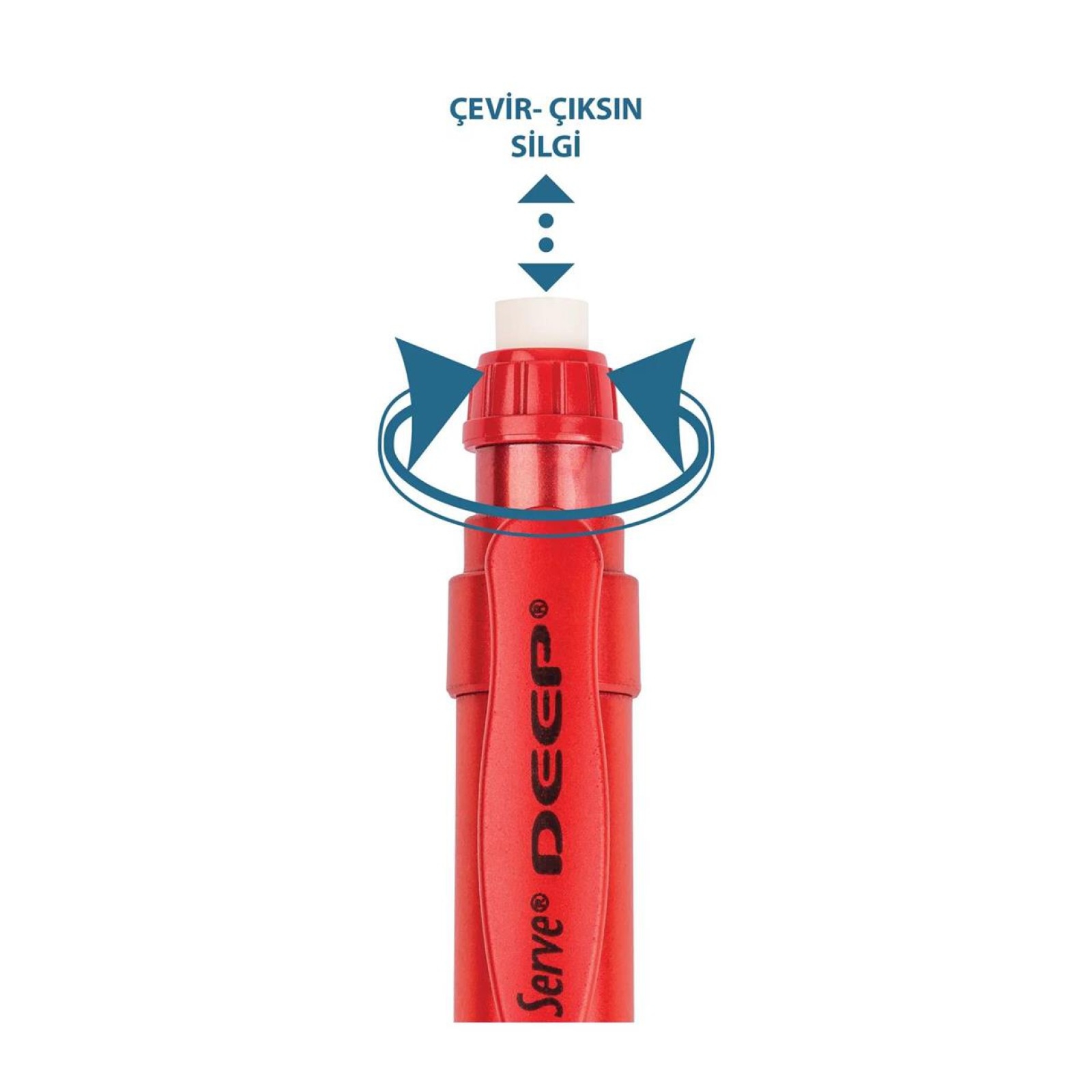 Serve Deep Versatil Uçlu Kalem 0.7mm - Metalik Kırmızı