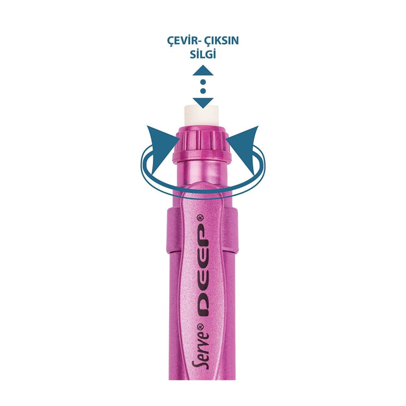 Serve Deep Versatil Uçlu Kalem 0.7mm - Metalik Pembe