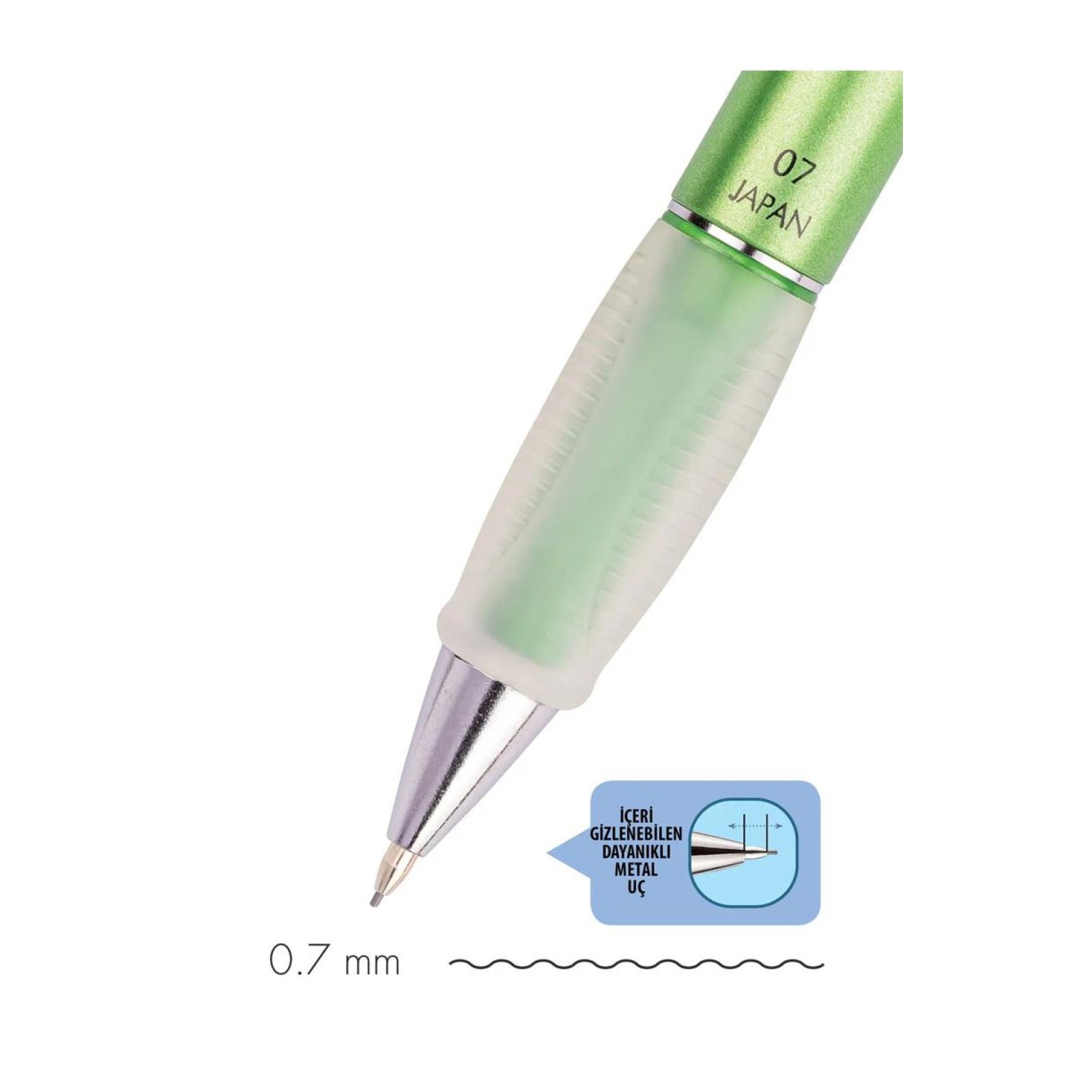 Serve Deep Versatil Uçlu Kalem 0.7mm - Metalik Yeşil