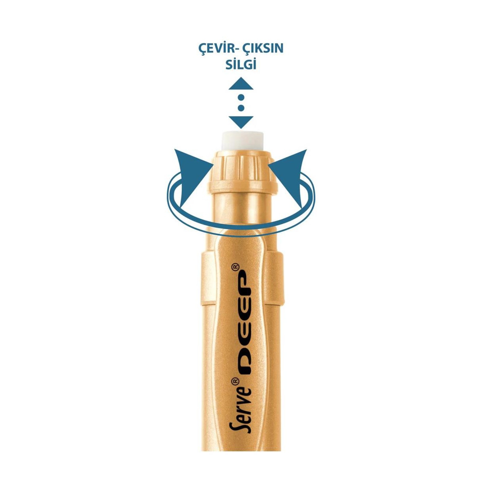 Serve Deep Versatil Uçlu Kalem 0.7mm - Metalik Gold