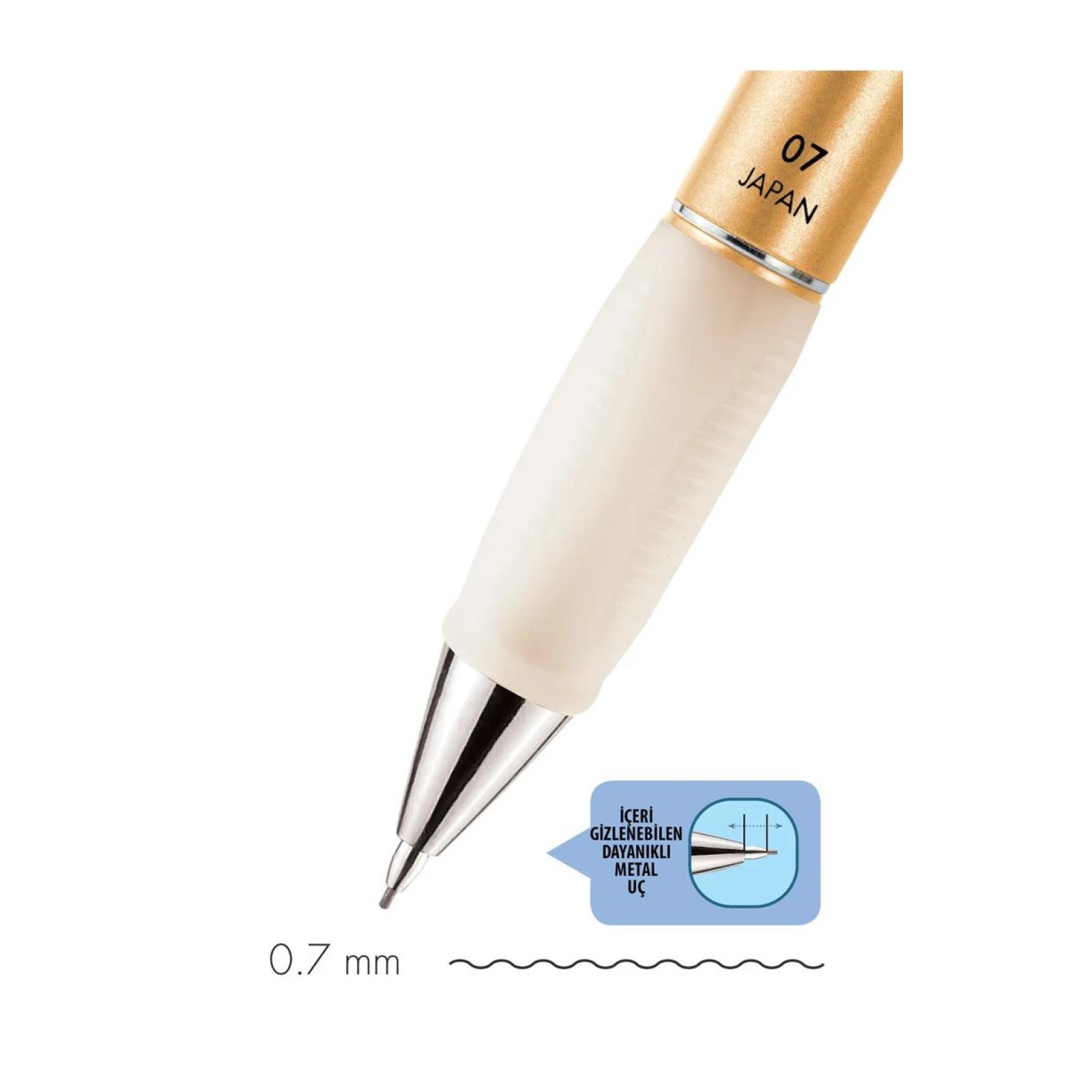 Serve Deep Versatil Uçlu Kalem 0.7mm - Metalik Gold