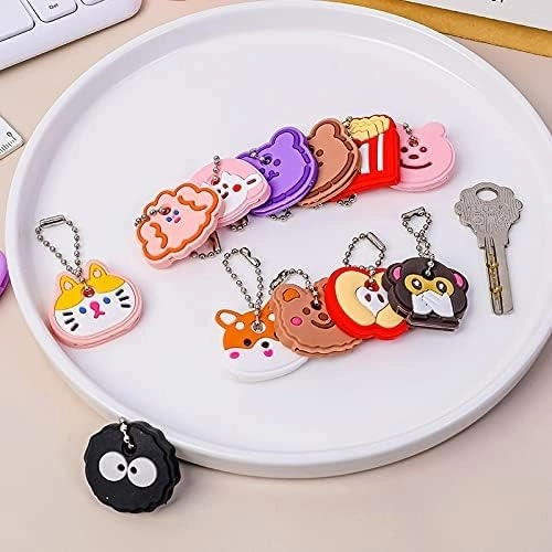 Key Cover Anahtar Kılıfı Karikatürlü Silikon Koruyucu Anahtarlık 