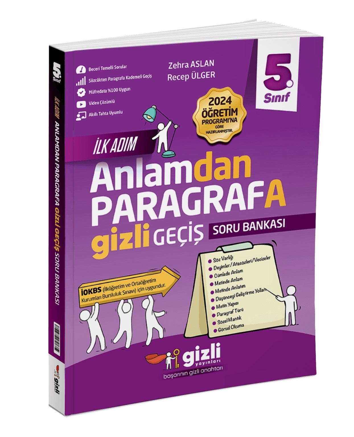 5. Sınıf Türkçe İlk Adım Anlamdan Paragrafa Soru Bankası