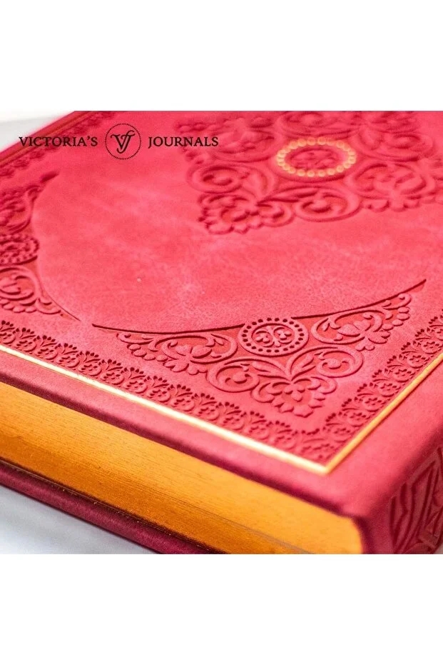 Victoria’s Journals Vintage Old Book Lined Journal Defter 12x17 cm 80 gr 160 Yaprak Çizgili Kırmızı 1187