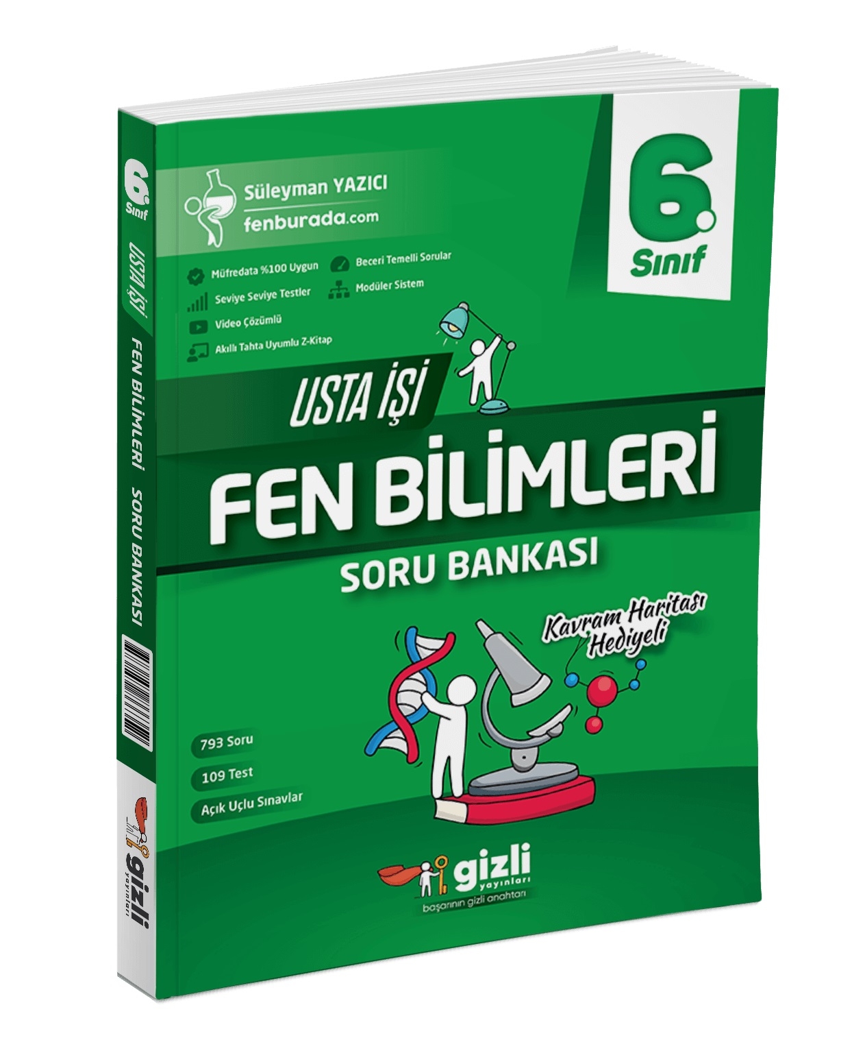 6. Sınıf Fen Bilimleri Usta İşi Soru Bankası Kavram Haritası Hediyeli
