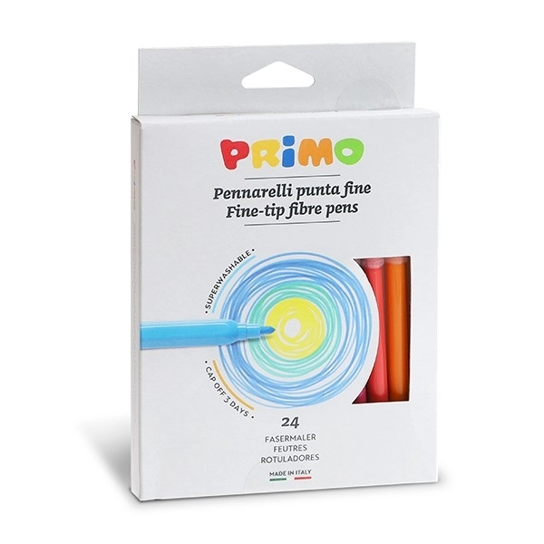 Primo İnce Uçlu Yıkanabilir Keçeli Kalem 24 Renk