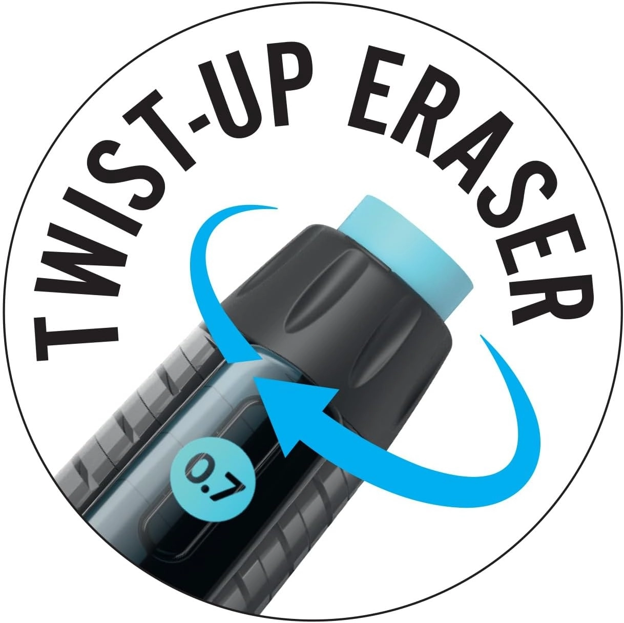 BIC Break Resistance 0.7mm Uçlu Kalem, 4’lü Blister Versatil Kalem, 4 Adet Silgi, 6 Adet Yedek Uç Yandan Basmalı Sistem