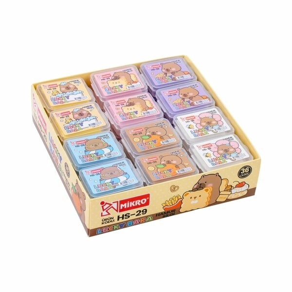 Mikro Silgi Hamur Lucky Bara HS-29 CapyBara Desenli Tekli Hamur Silgi