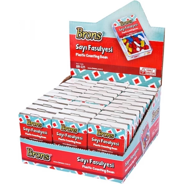 Brons Sayı Fasülyesi Plastik 30 Adet BR-221   -   1 Paket