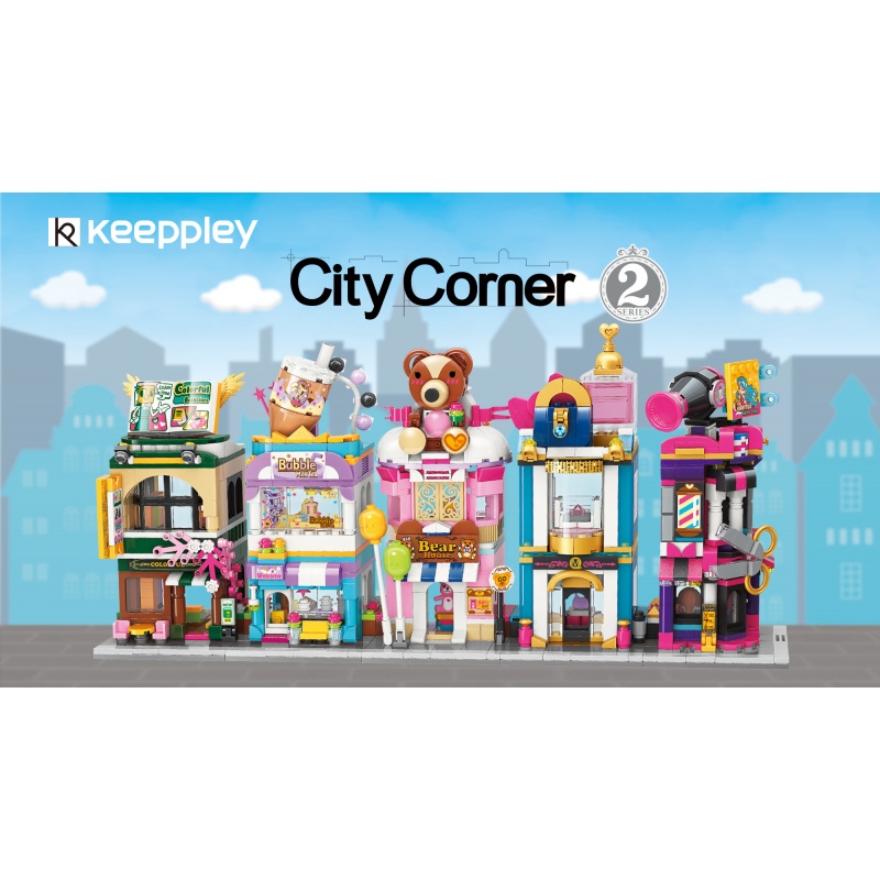 Vagonlife Keeppley City Corner Bubble Tea House Çay Evi Mağazası Hediyelik Dekorasyon Yapı Blokları Oyuncak Seti KP0102 