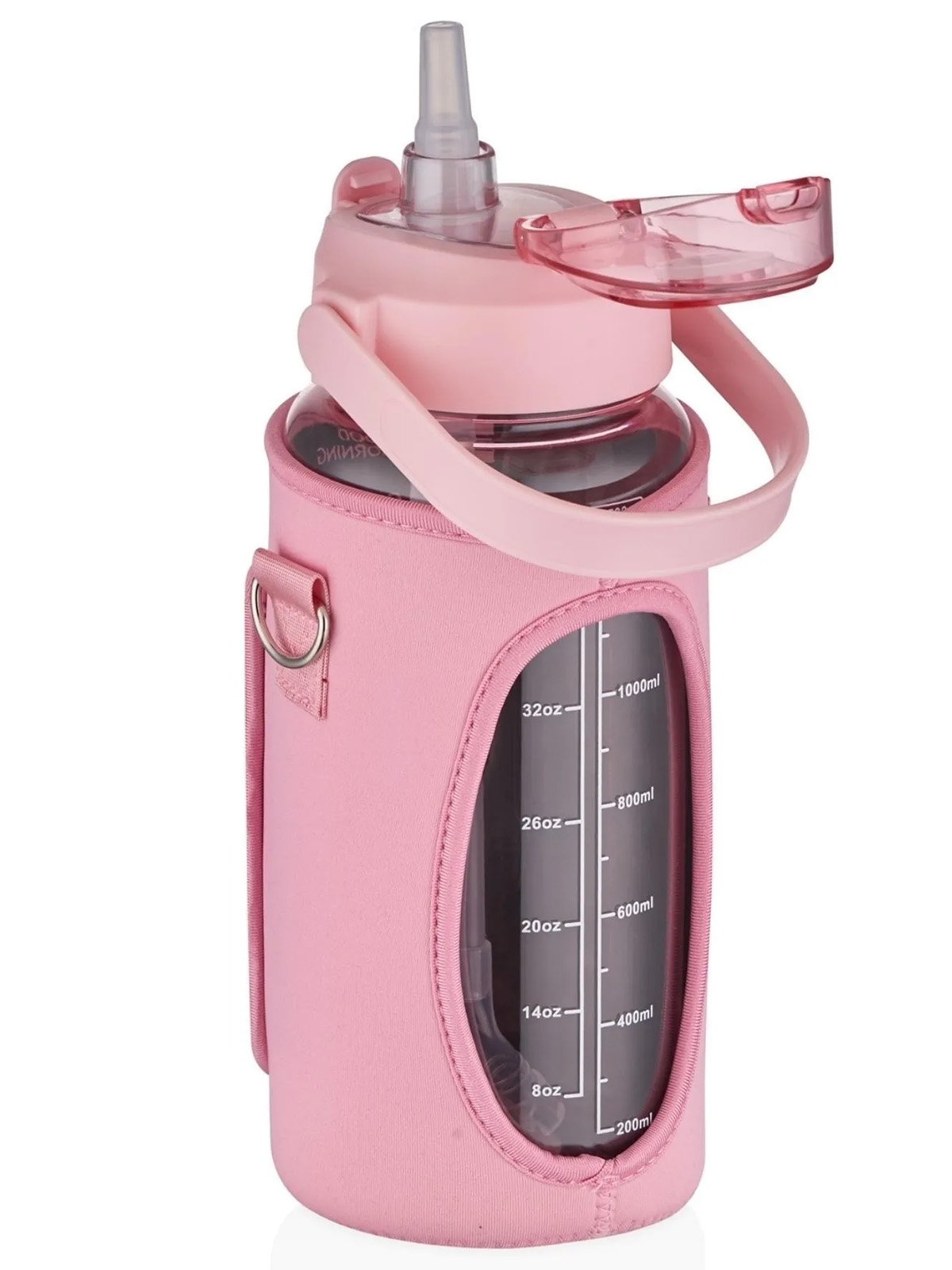 Vagonlife Tritan Kılıflı Pipetli Matara VGN2115 1500 Ml Pembe