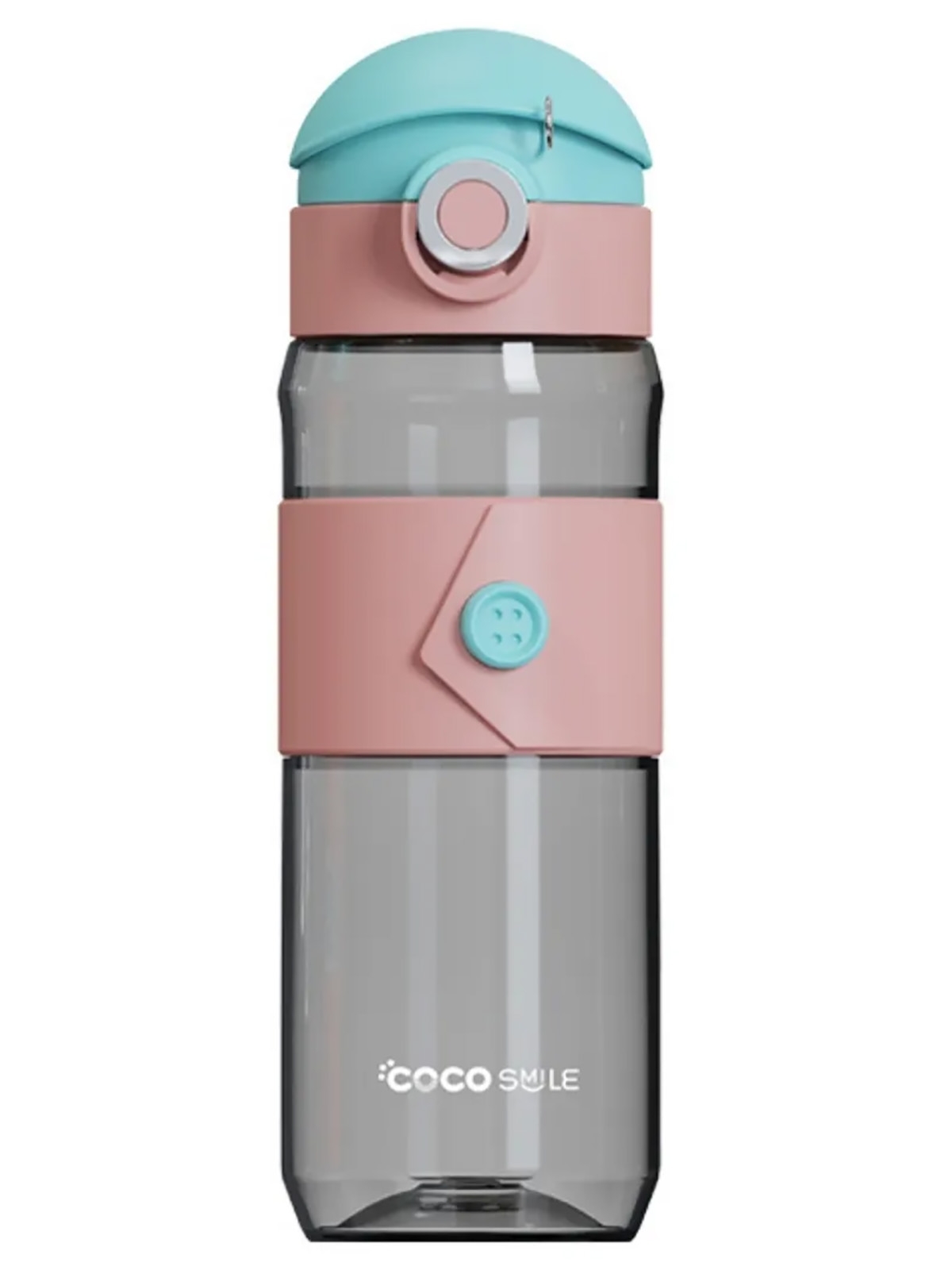Vagonlife Cocosmile Silikon Gövde Matara 580 ml Pembe-Mavi