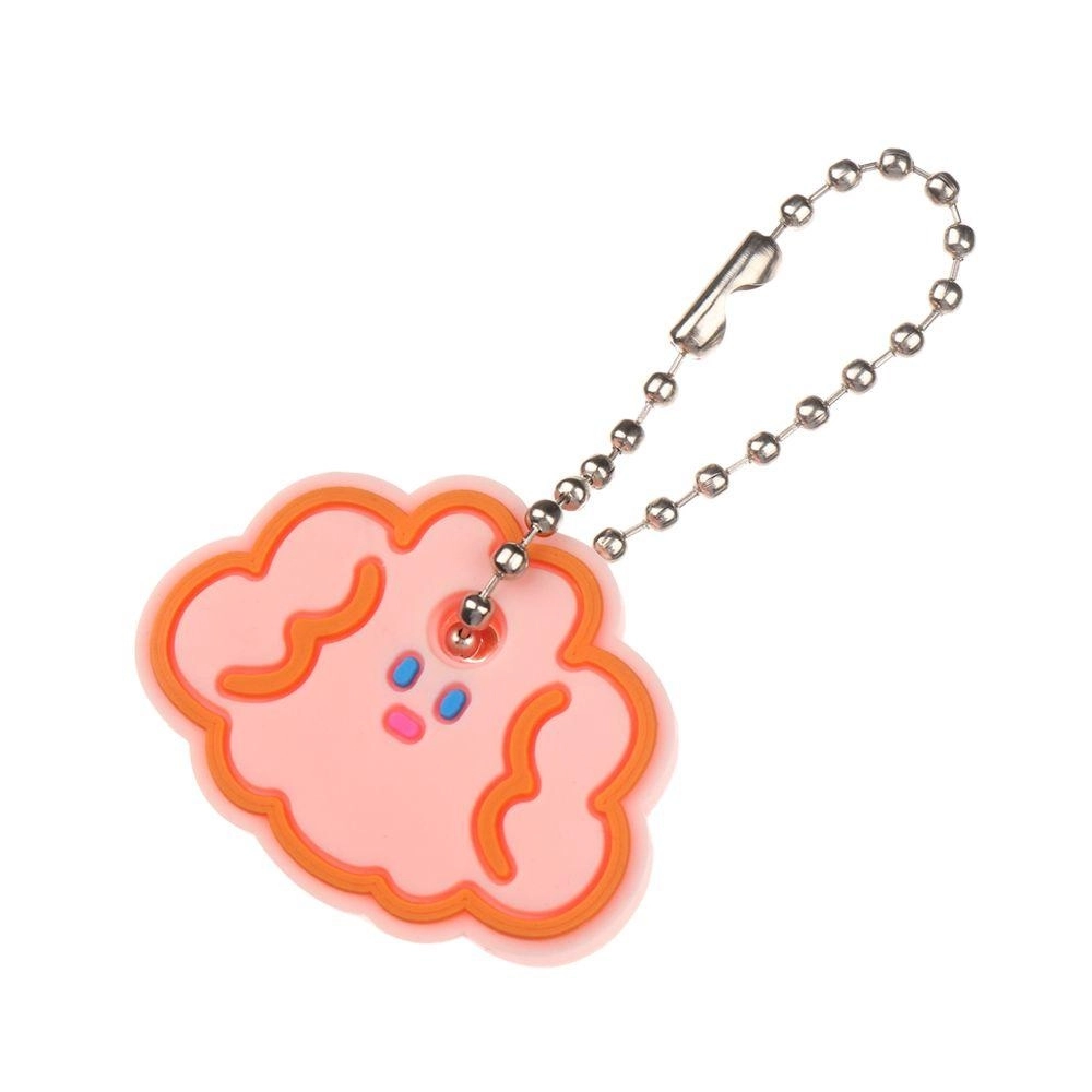 Key Cover Anahtar Kılıfı Karikatürlü Silikon Koruyucu Anahtarlık Pembe Bulut