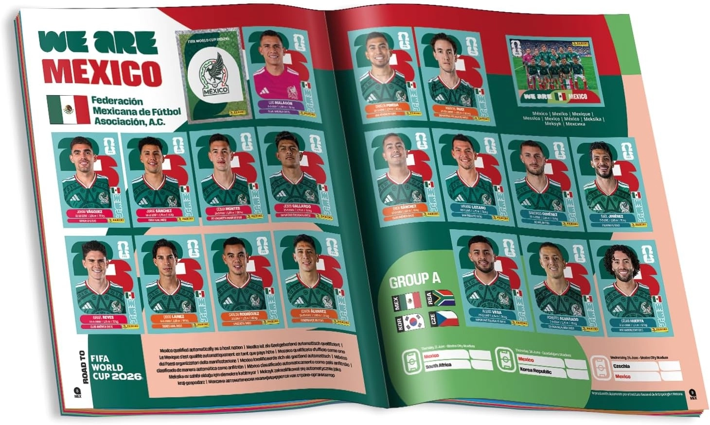 Panini Çıkartma albümü FIFA Dünya Kupası 2026 - 2 Paket Sticker HEDİYELİ