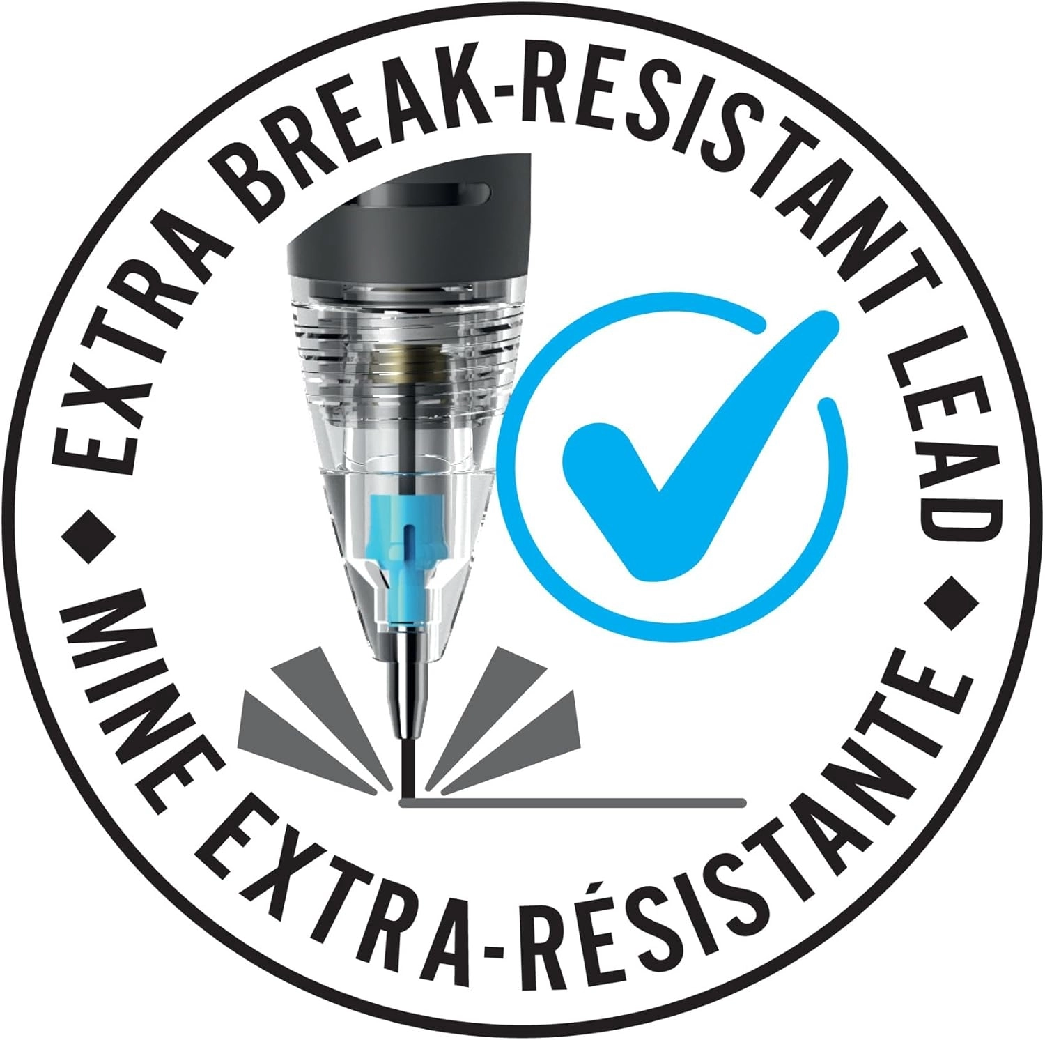 BIC Break Resistance 0.7mm Uçlu Kalem, 4’lü Blister Versatil Kalem, 4 Adet Silgi, 6 Adet Yedek Uç Yandan Basmalı Sistem