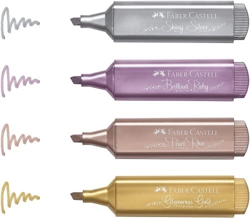  Faber-Castell Fosforlu Kalem Metalik Gümüş Gri