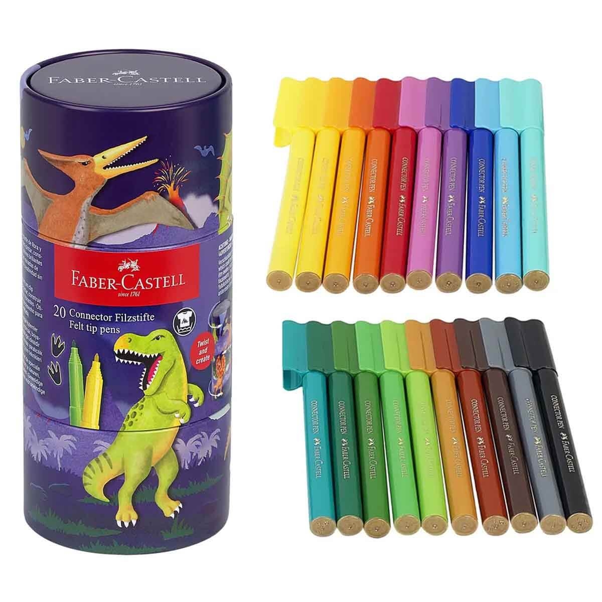 Faber Castell Yıkanabilir Dino Keçeli Kalem 20’li 155546