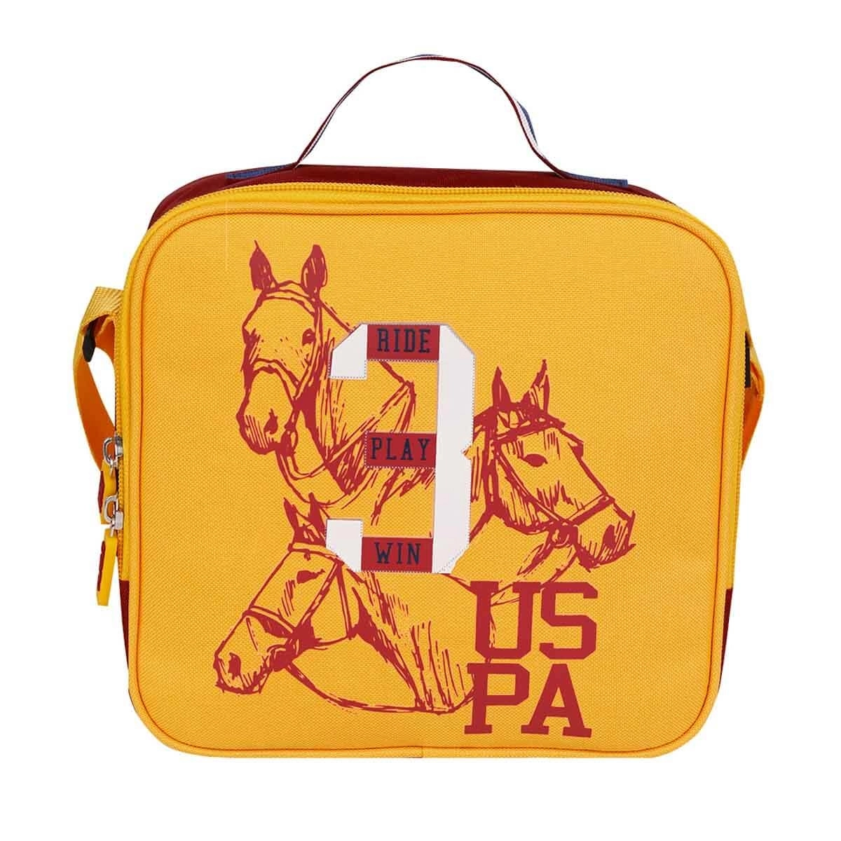 U.S. Polo Ride Play Win Sarı Kırmızı Okul Sırt Çantası ve Beslenme Çantası Set PLCAN24203 PLBSC24204