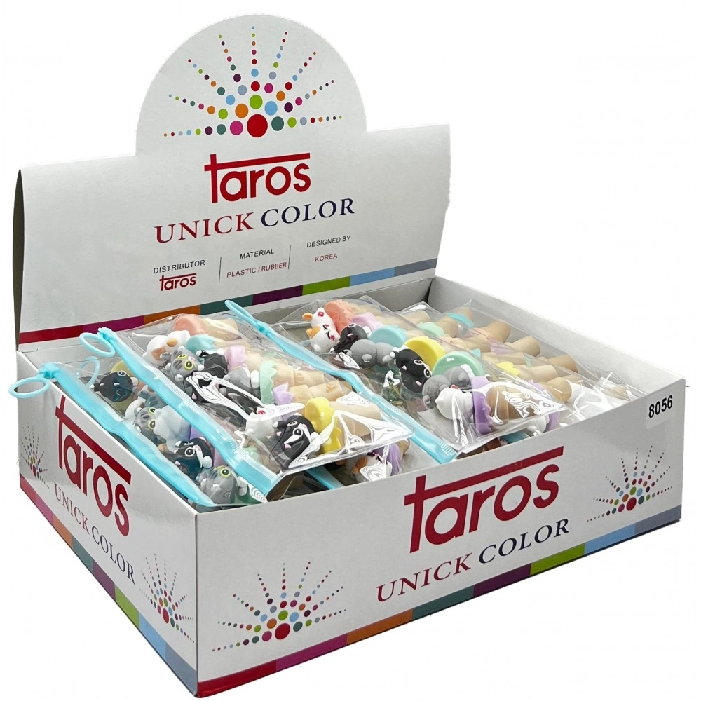 Taros Unick Color Kedi Dondurma 6’lı Fosforlu Kalem Seti 8056