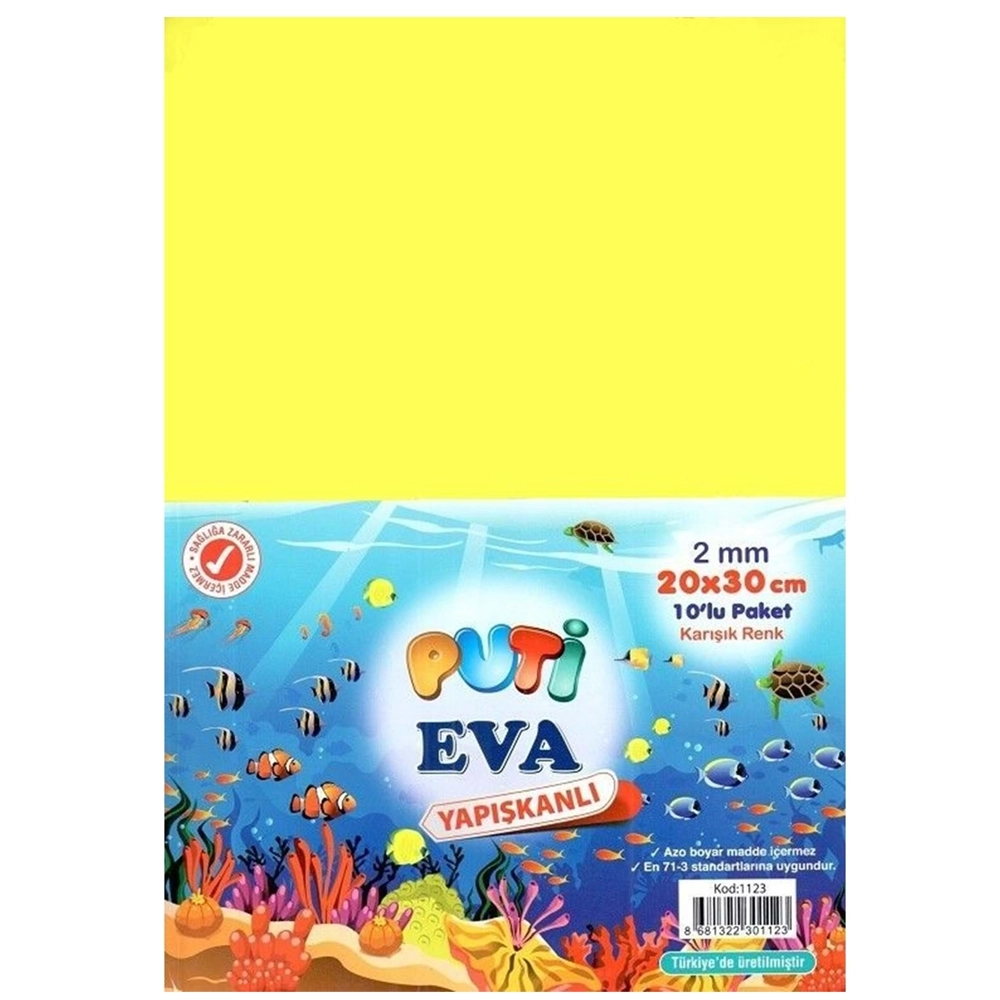 Puti A4 Yapışkanlı Eva 10’’lu Karışık Renk Kod:1123