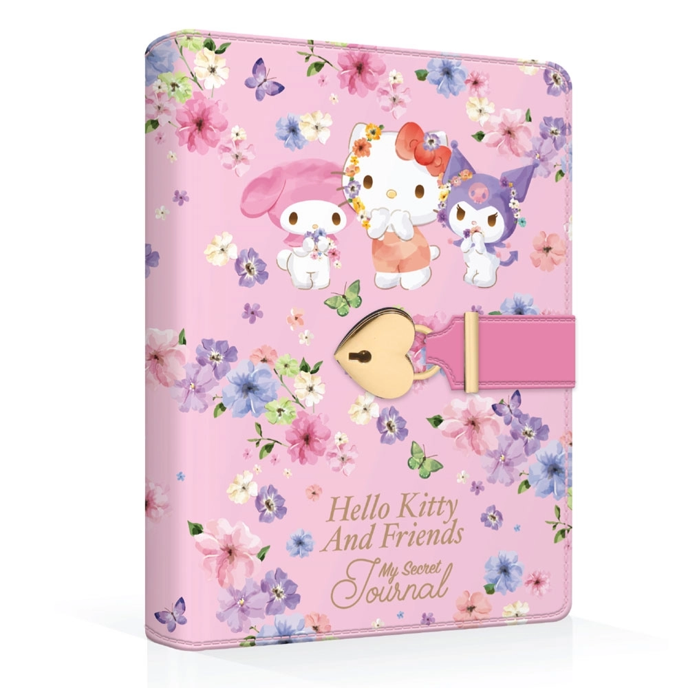 Victoria’s Journals Hello Kitty ve Arkadaşları Kalp Kilitli Günlük A6 Defter 192 sayfa 80 gram 525-2019