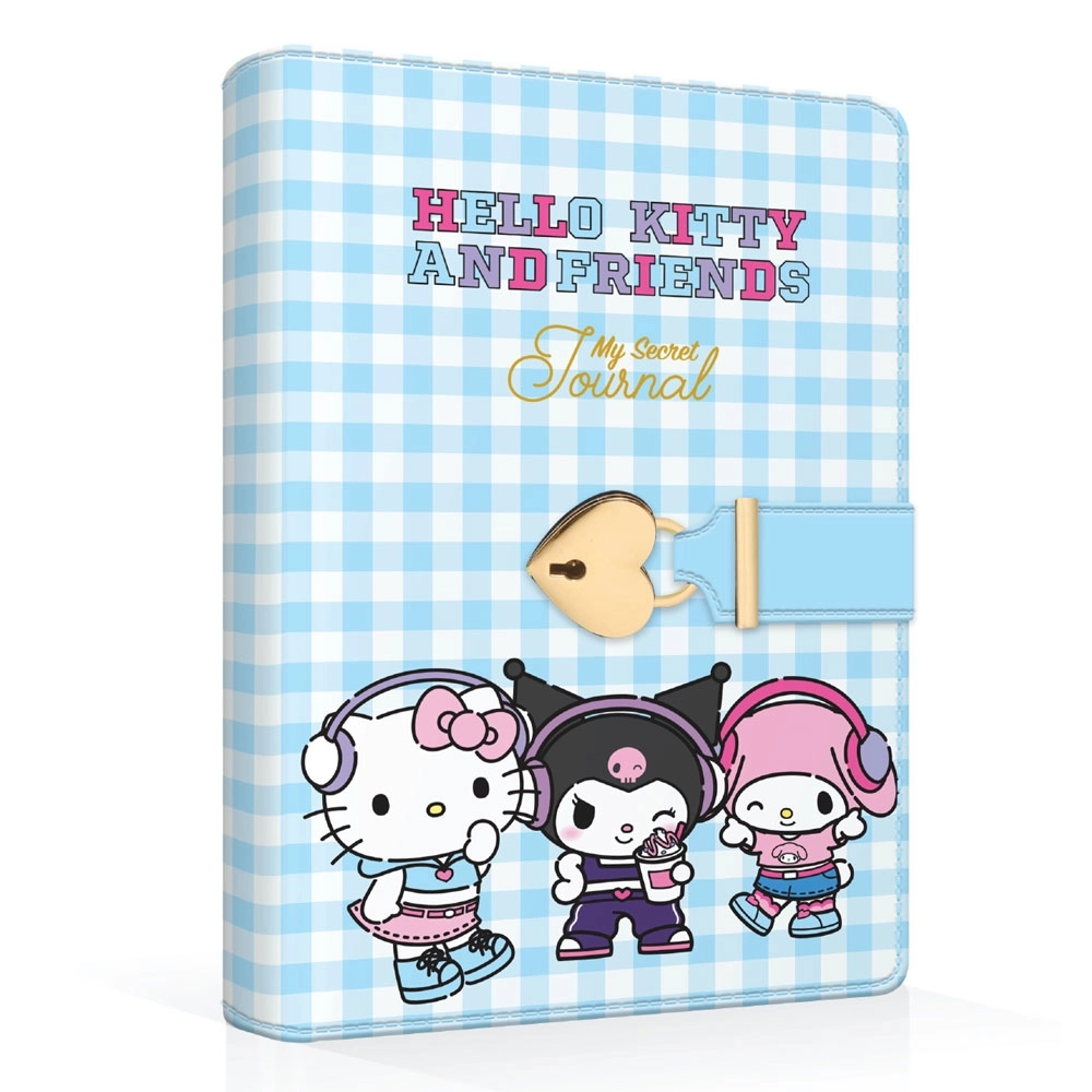 Victoria’s Journals Hello Kitty ve Arkadaşları Kalp Kilitli Günlük A6 Defter 192 sayfa 80 gram 525-2021
