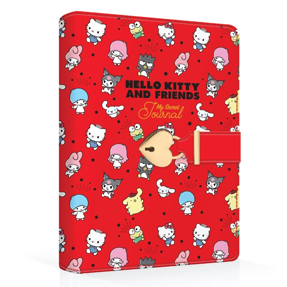 Victoria’s Journals Hello Kitty ve Arkadaşları Kalp Kilitli Günlük A6 Defter 192 sayfa 80 gram 525-2019