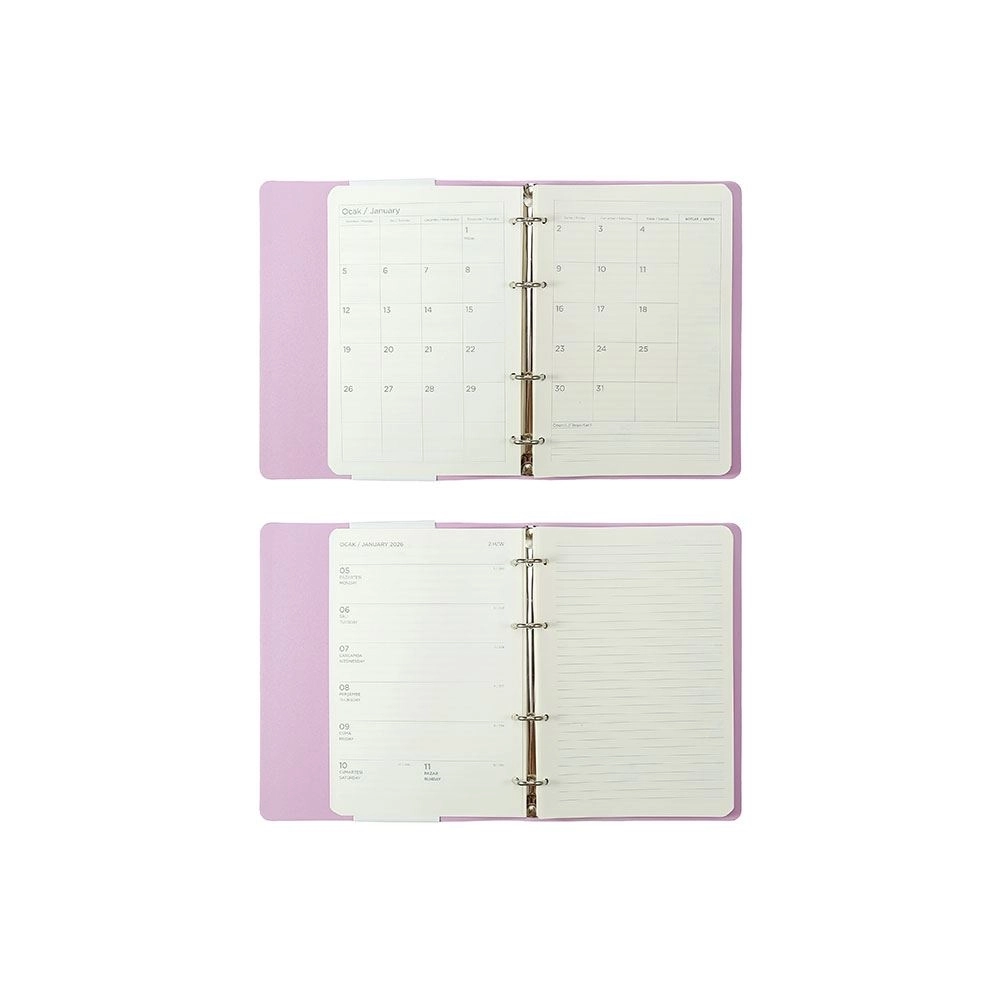 Victoria’s Journals RinGo Esnek Kapak A5 2026 Haftalık Ajanda Lila 226-2346