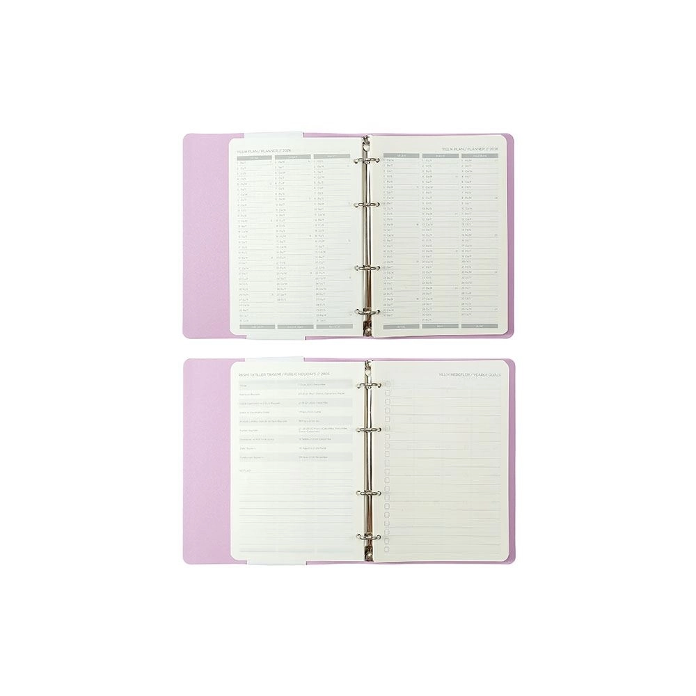 Victoria’s Journals RinGo Esnek Kapak A5 2026 Haftalık Ajanda Lila 226-2346