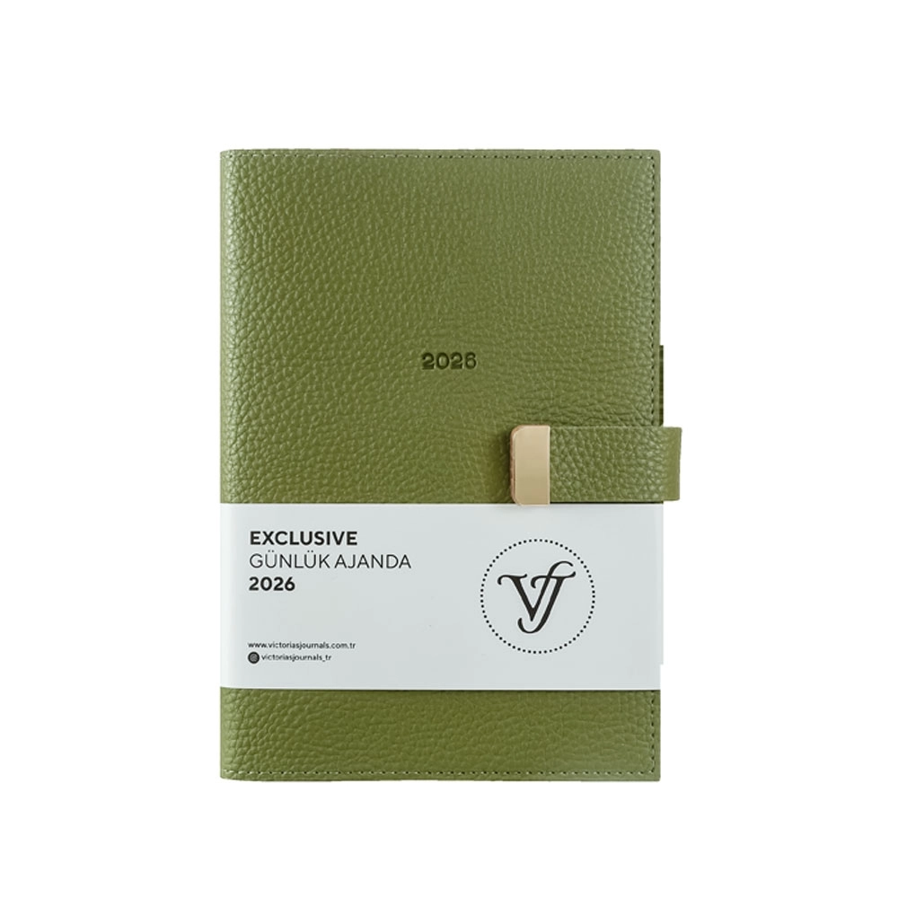 Victoria’s Journals Exclusive A5 2026 Günlük Ajanda Yeşil 226-2387