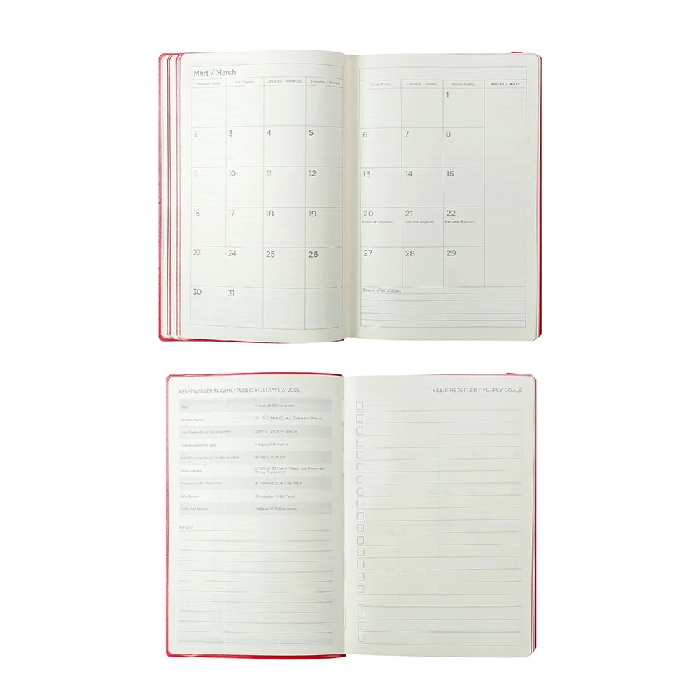 Victoria’s Journals Kuka Esnek Kapak A5 2026 Günlük Ajanda Siyah 226-2398