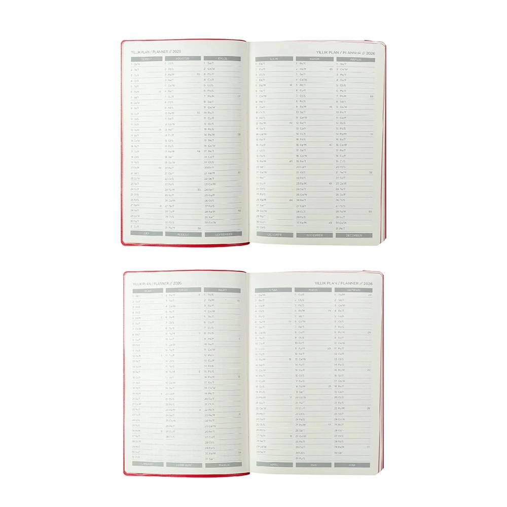 Victoria’s Journals Kuka Esnek Kapak A5 2026 Günlük Ajanda Siyah 226-2398