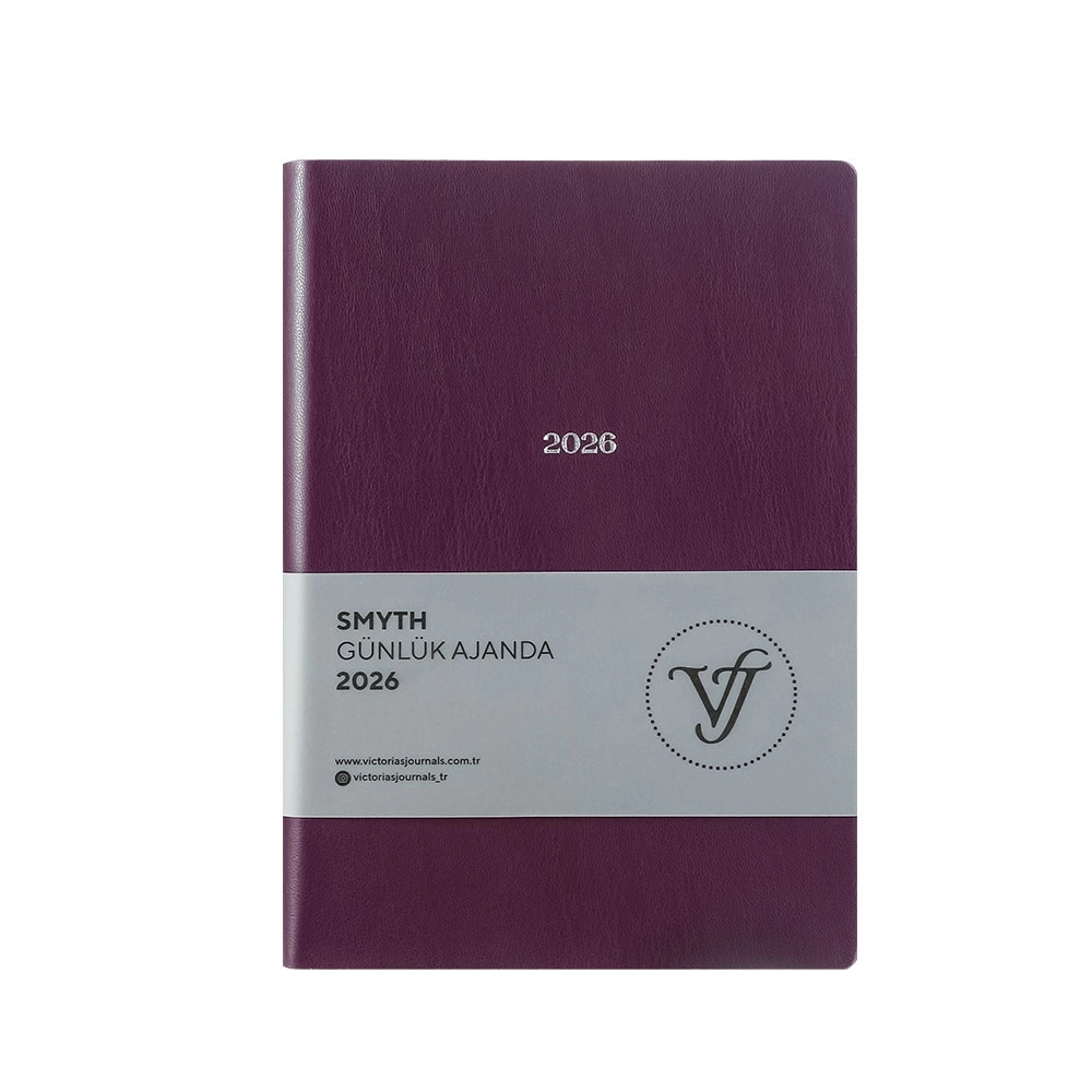 Victoria’s Journals Smyth Esnek Kapak A5 2026 Günlük Ajanda Mor 226-2419