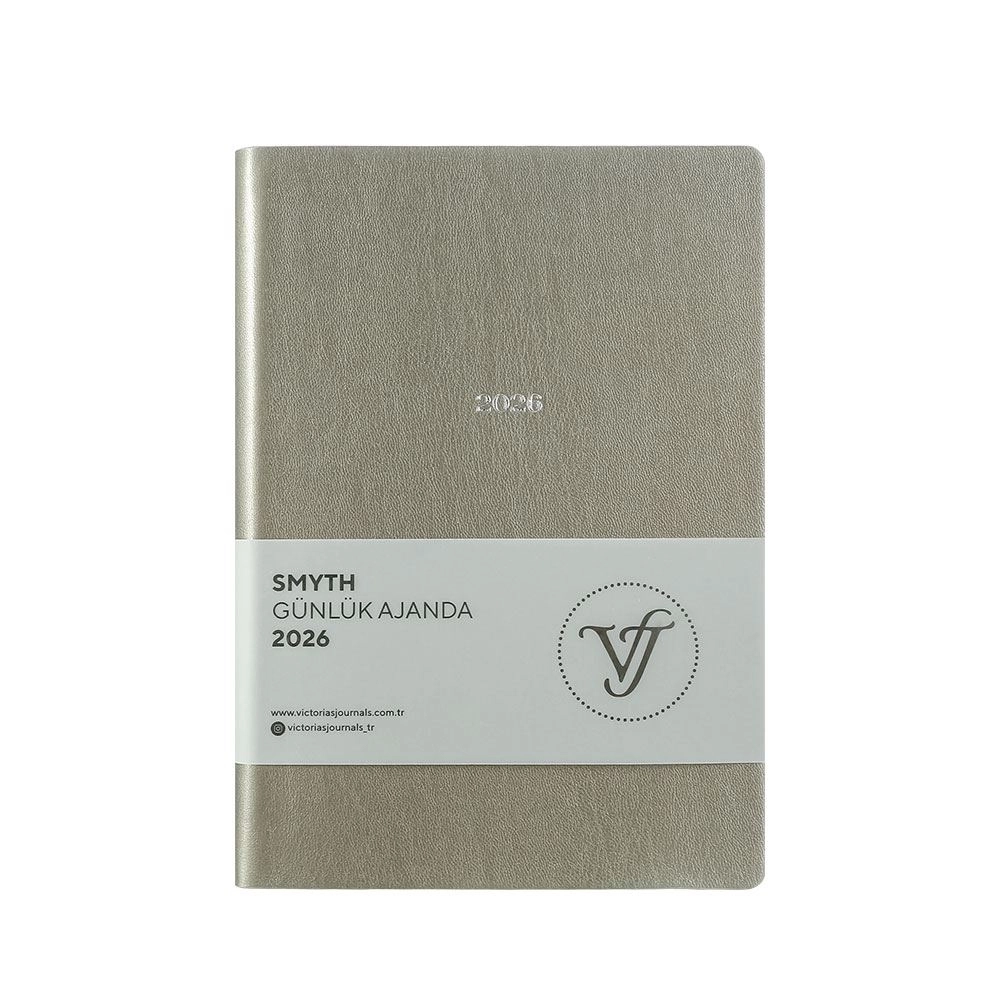 Victoria’s Journals Smyth Esnek Kapak A5 2026 Günlük Ajanda Gümüş 226-2421