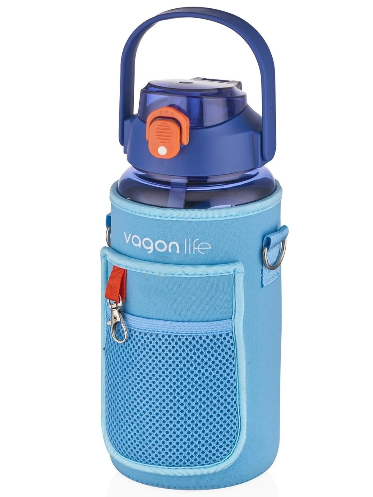 Vagonlife Tritan Kılıflı Pipetli Matara VGN2115 1500 ml Mavi