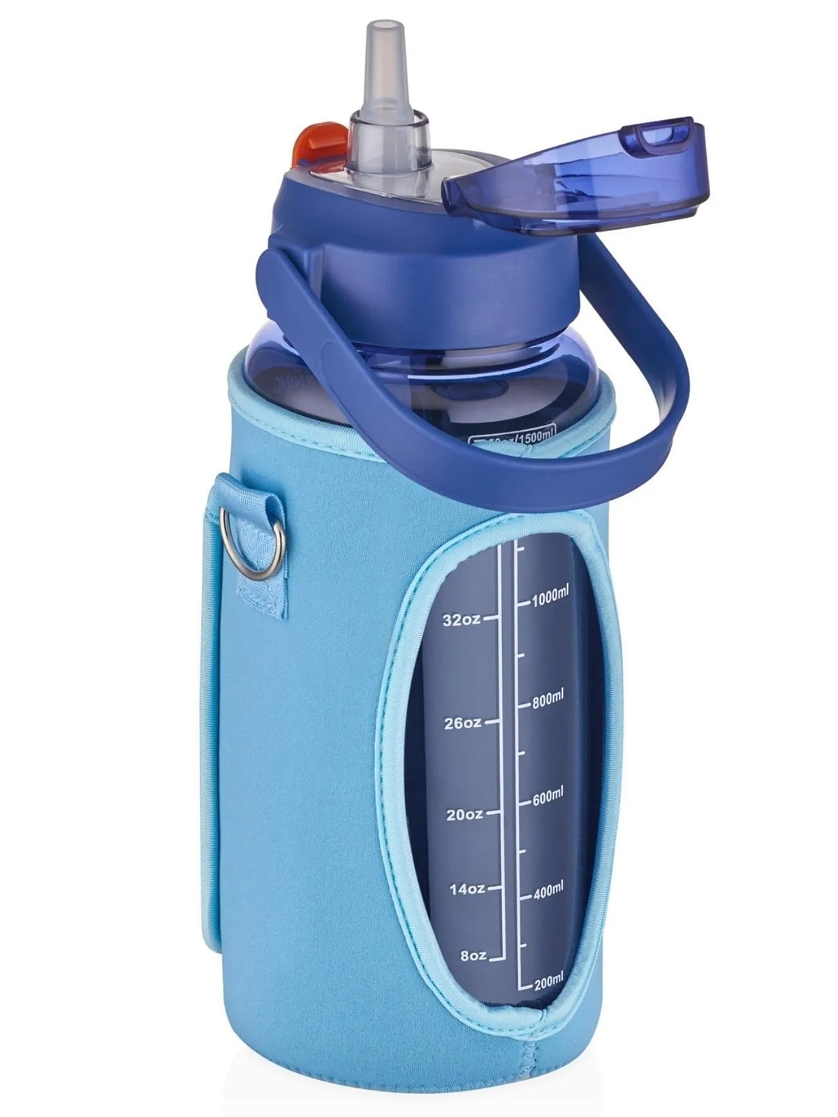 Vagonlife Tritan Kılıflı Pipetli Matara VGN2115 1500 ml Mavi