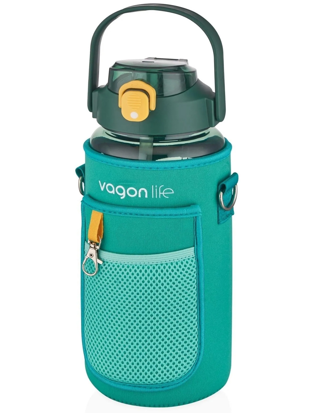 Vagonlife Tritan Kılıflı Pipetli Matara VGN2115 1500 ml Yeşil