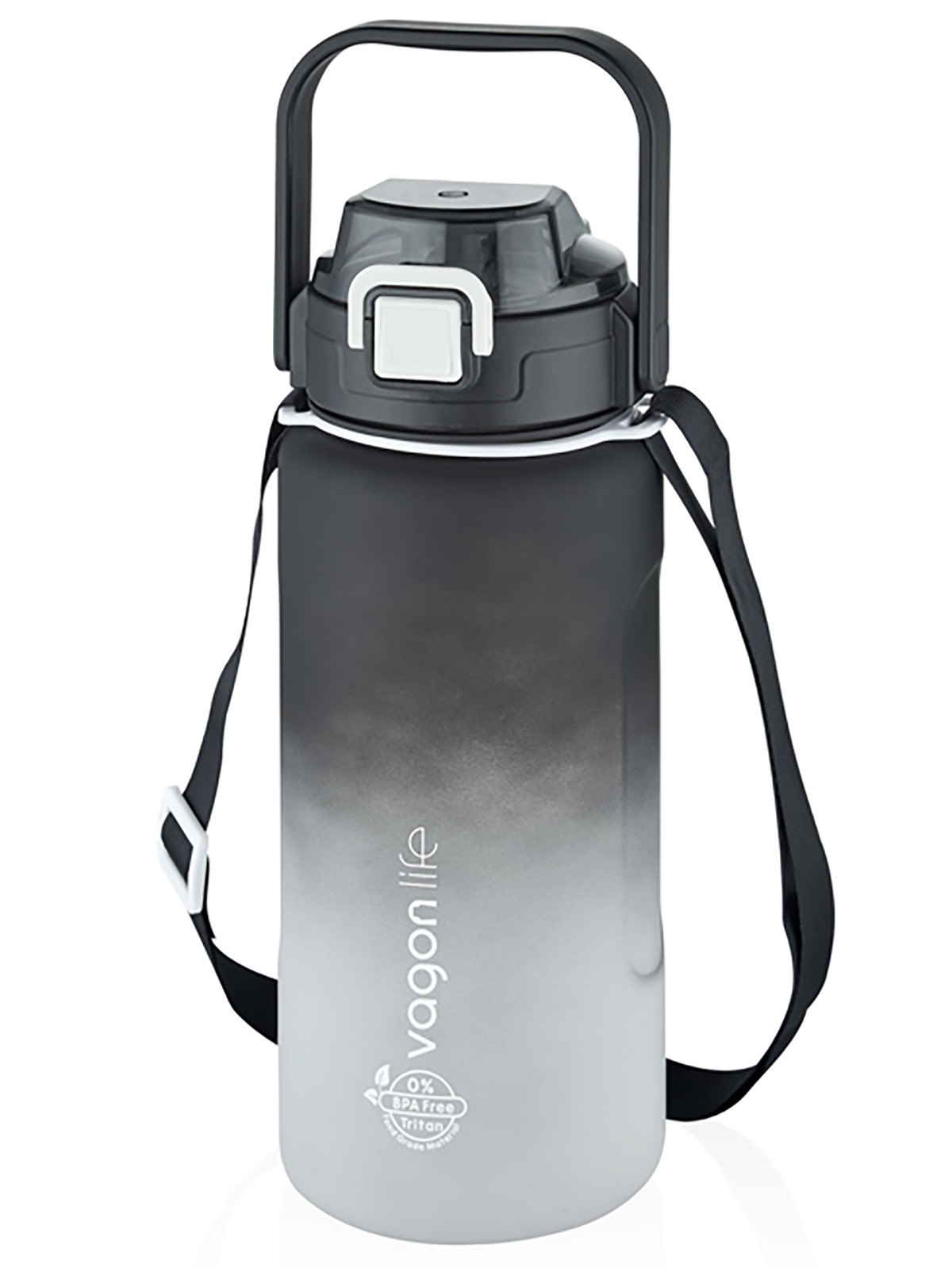  Vagonlife Tritan Pipetli Matara 1500 ml Siyah