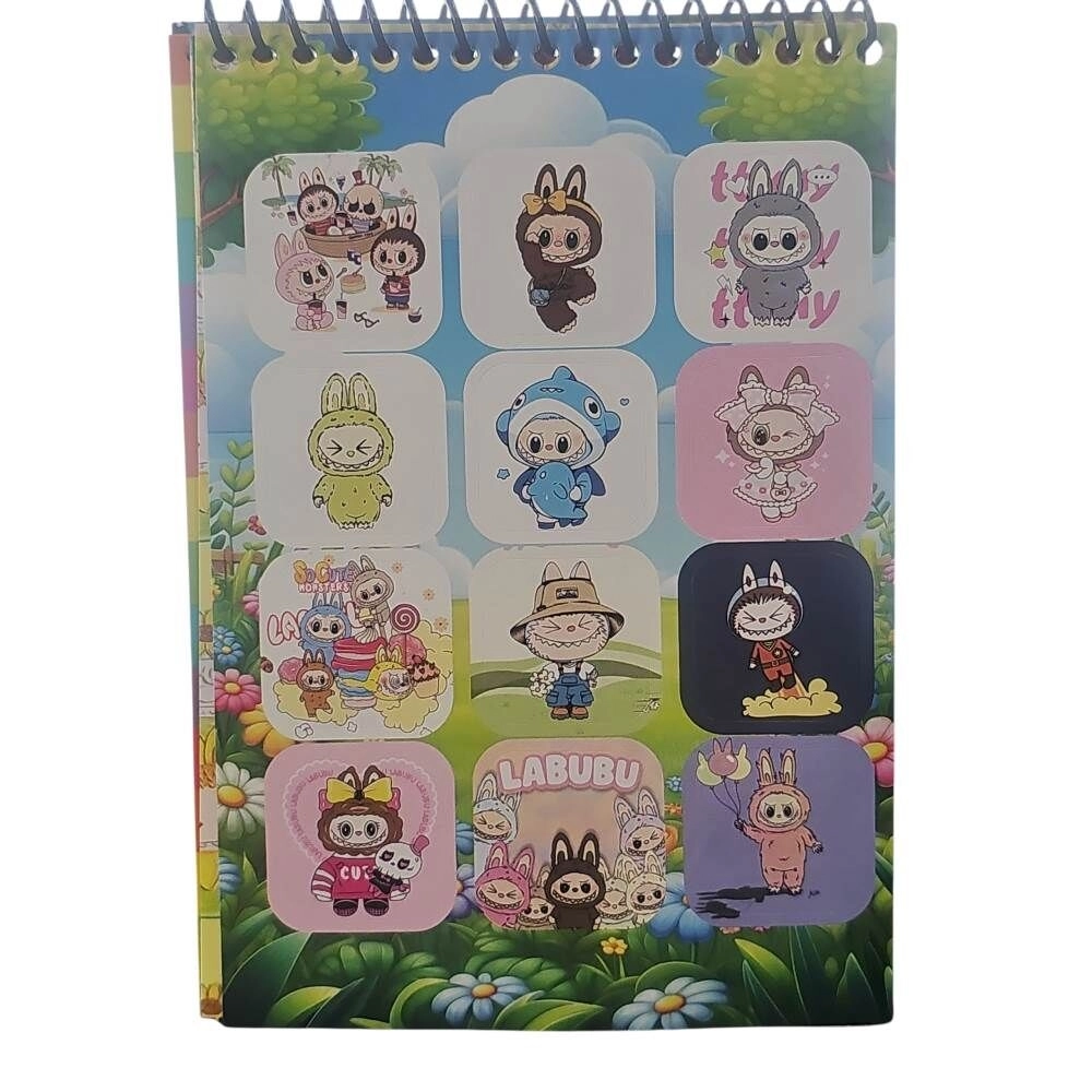 Labubu Desenli Sticker Defteri 8 Sayfa, 96 Adet